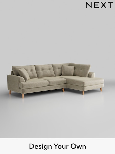 Plush Chenille/Light Natural Parker Buttoned Back (W43849) | £2,325