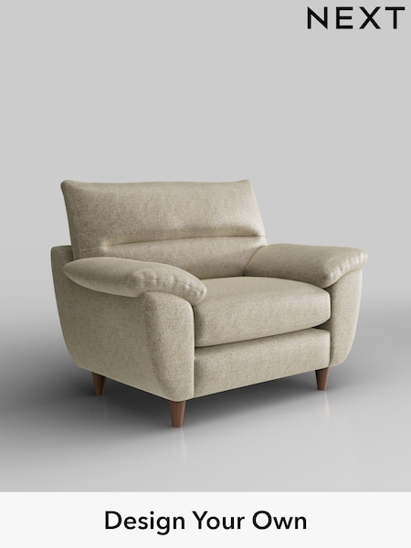 Plush Chenille/Light Natural Elliot Highback (W43853) | £775