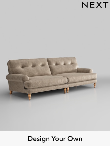 Plush Chenille/Mid Natural Erin Buttoned Back Deep Sit (W43854) | £1,475