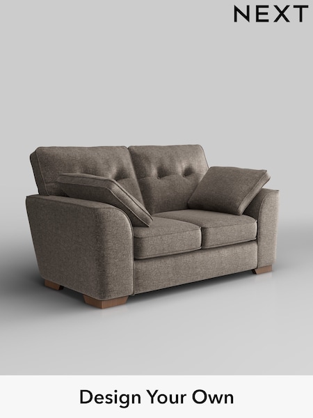 Plush Chenille/Mink Brown Stamford Buttoned Back (W43878) | £1,099