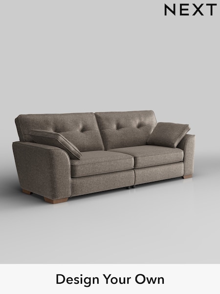 Plush Chenille/Mink Brown Stamford Buttoned Back (W43878) | £1,399