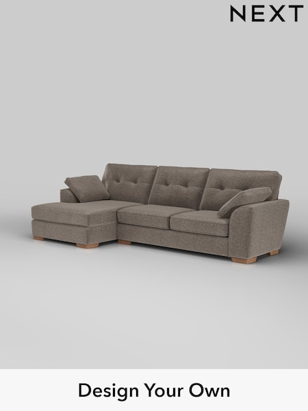 Plush Chenille/Mink Brown Stamford Buttoned Back (W43878) | £2,025