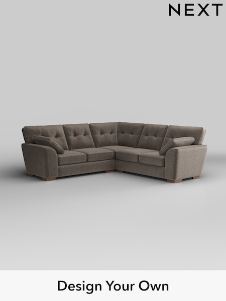 Plush Chenille/Mink Brown Stamford Buttoned Back (W43878) | £2,425