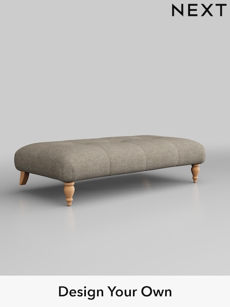 Woven Chenille Easy Clean/Mid Natural Erin Buttoned Back Deep Sit (W43890) | £499
