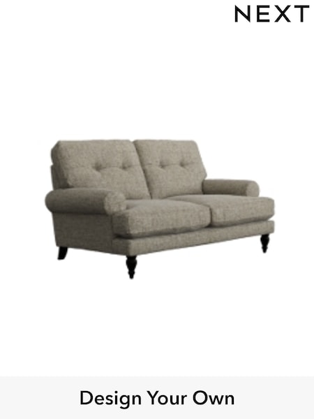 Woven Chenille Easy Clean/Mid Natural Erin Buttoned Back Deep Sit (W43890) | £1,175