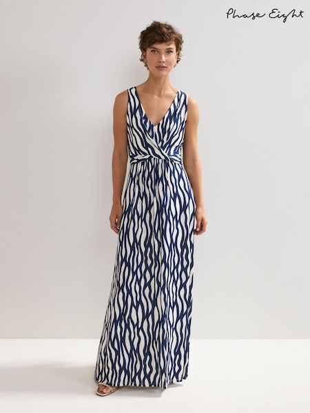 Phase Eight Blue Petite Artemis Dress (W43921) | £119