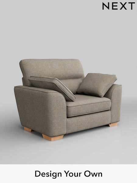 Woven Chenille Easy Clean/Mid Natural Stamford Highback (W43925) | £899