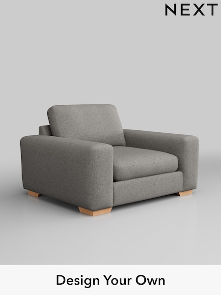 Woven Chenille Easy Clean/Light Grey Houghton Deep Sit (W43941) | £975