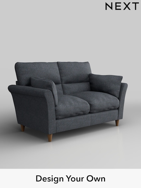 Tweedy Chenille/Navy Blue Hartley Highback Relaxed Sit (W44007) | £1,025