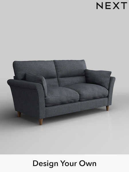 Tweedy Chenille/Navy Blue Hartley Highback Relaxed Sit (W44007) | £1,225