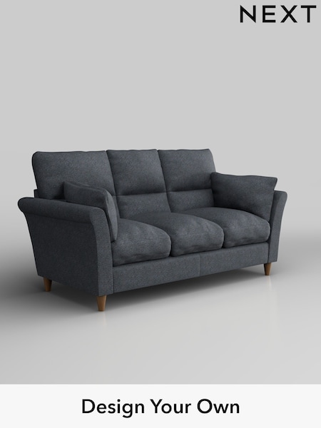 Tweedy Chenille/Navy Blue Hartley Highback Relaxed Sit (W44007) | £1,225