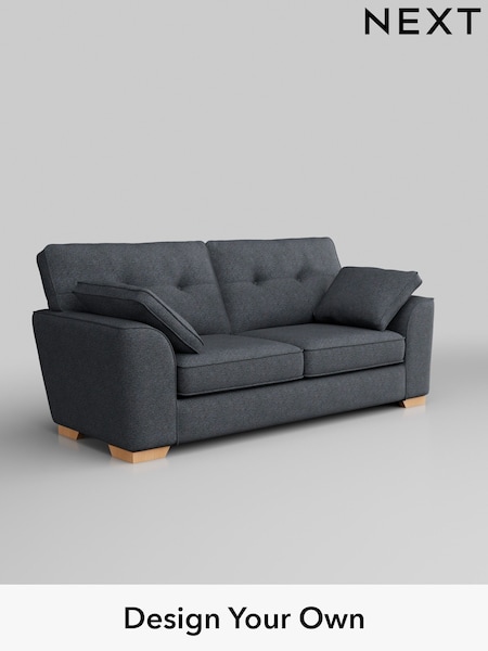 Tweedy Chenille/Navy Blue Stamford Buttoned Back (W44018) | £1,175