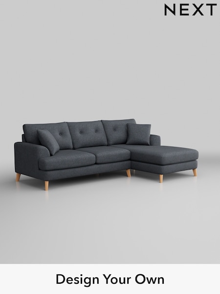 Tweedy Chenille/Navy Blue Parker Buttoned Back (W44020) | £2,099