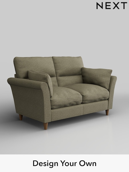 Tweedy Chenille/Mid Moss Green Hartley Highback Relaxed Sit (W44025) | £1,025