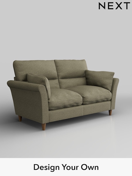 Tweedy Chenille/Mid Moss Green Hartley Highback Relaxed Sit (W44025) | £1,125