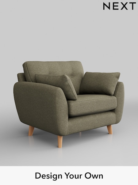 Tweedy Chenille/Mid Moss Green Wilson Buttoned Back (W44032) | £599