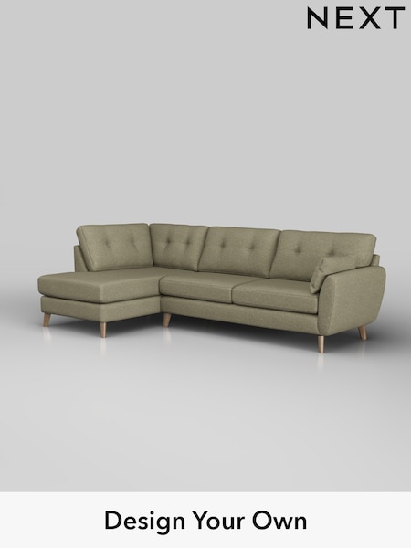 Tweedy Chenille/Mid Moss Green Wilson Buttoned Back (W44032) | £1,650
