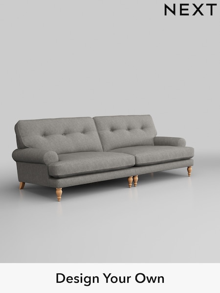 Tweedy Chenille/Mid Grey Erin Buttoned Back Deep Sit (W44058) | £1,375