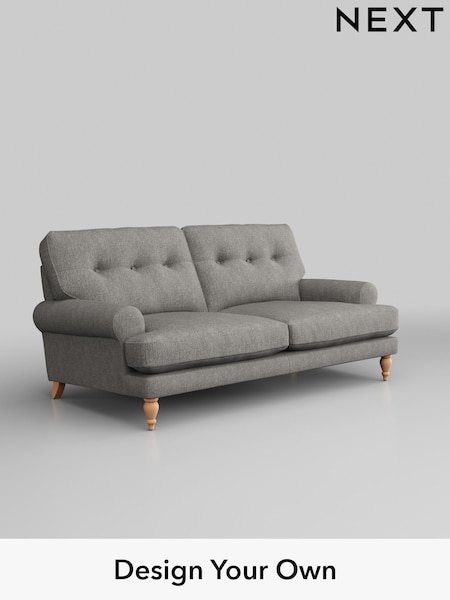 Tweedy Chenille/Mid Grey Erin Buttoned Back Deep Relaxed Sit (W44065) | £1,225