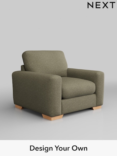 Tweedy Chenille/Mid Moss Green Houghton Deep Relaxed Sit (W44070) | £825