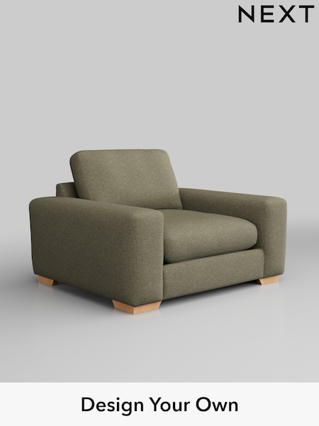 Tweedy Chenille/Mid Moss Green Houghton Deep Relaxed Sit (W44070) | £925