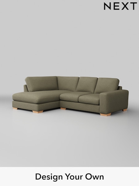 Tweedy Chenille/Mid Moss Green Houghton Deep Relaxed Sit (W44070) | £2,050