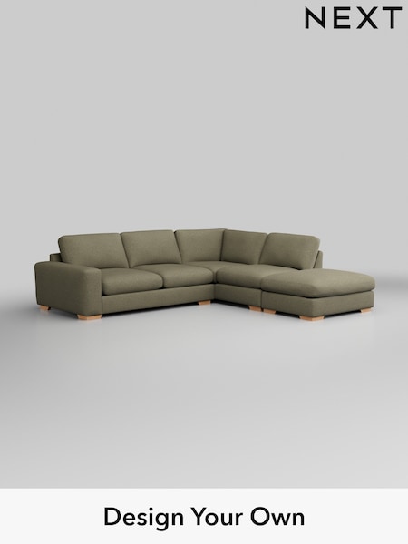 Tweedy Chenille/Mid Moss Green Houghton Deep Relaxed Sit (W44070) | £2,525