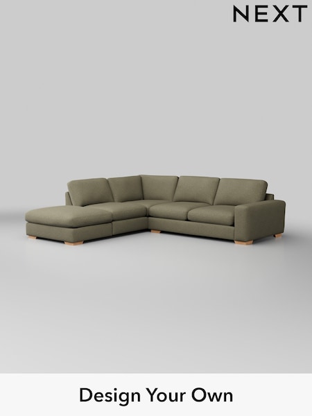 Tweedy Chenille/Mid Moss Green Houghton Deep Relaxed Sit (W44070) | £2,475