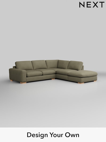 Tweedy Chenille/Mid Moss Green Houghton Deep Relaxed Sit (W44070) | £2,475