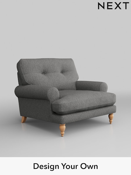 Tweedy Chenille/Dark Grey Erin Buttoned Back Deep Sit (W44091) | £775