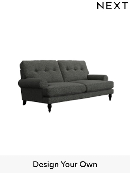 Tweedy Chenille/Dark Grey Erin Buttoned Back Deep Sit (W44091) | £1,175