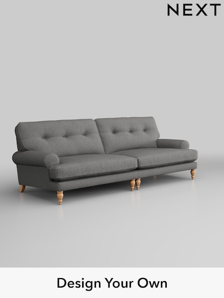 Tweedy Chenille/Dark Grey Erin Buttoned Back Deep Sit (W44091) | £1,375