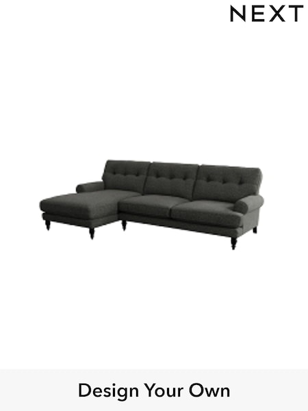 Tweedy Chenille/Dark Grey Erin Buttoned Back Deep Sit (W44091) | £1,850