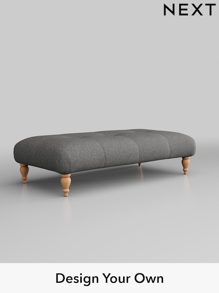 Tweedy Chenille/Dark Grey Erin Buttoned Back Deep Relaxed Sit (W44101) | £450