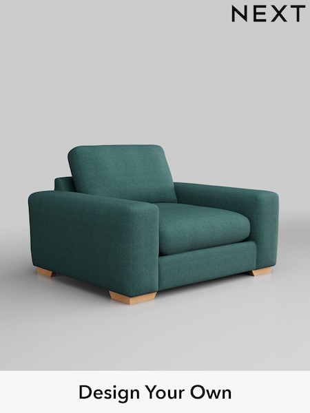 Tweedy Chenille/Dark Teal Green Houghton Deep Relaxed Sit (W44109) | £925
