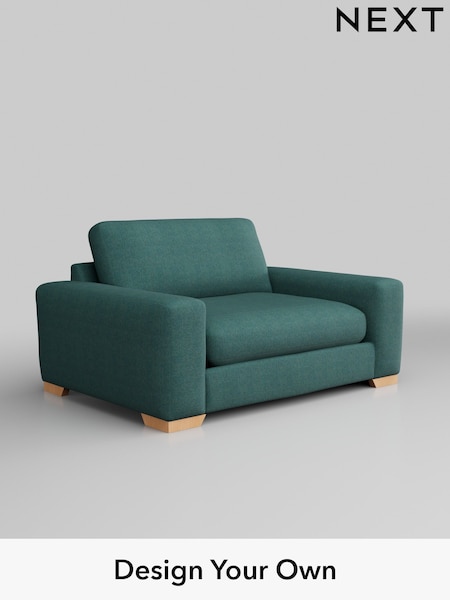 Tweedy Chenille/Dark Teal Green Houghton Deep Relaxed Sit (W44109) | £1,099