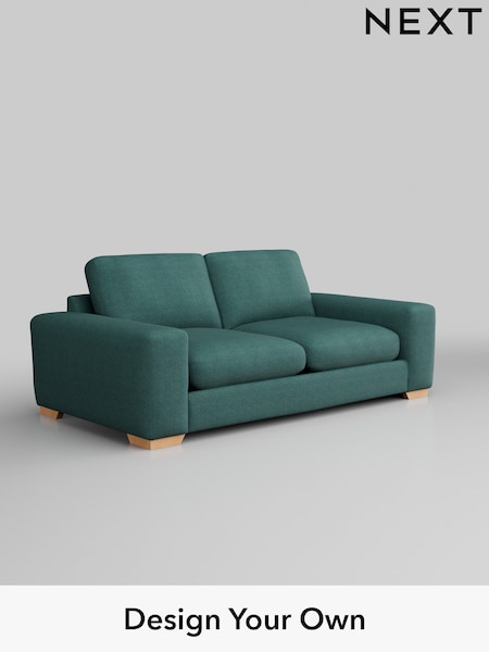 Tweedy Chenille/Dark Teal Green Houghton Deep Relaxed Sit (W44109) | £1,299