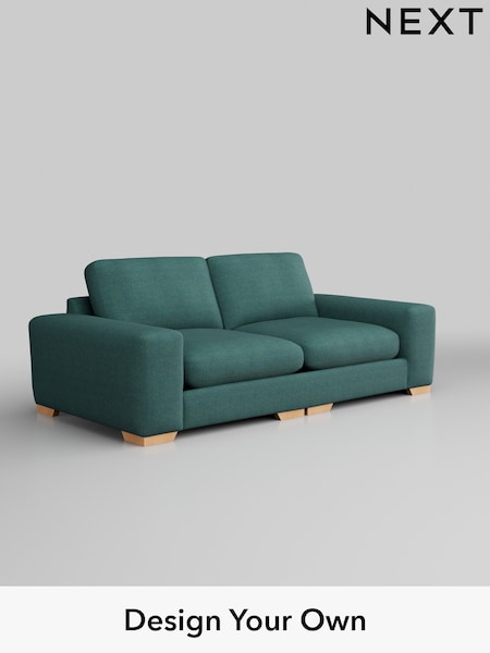 Tweedy Chenille/Dark Teal Green Houghton Deep Relaxed Sit (W44109) | £1,399