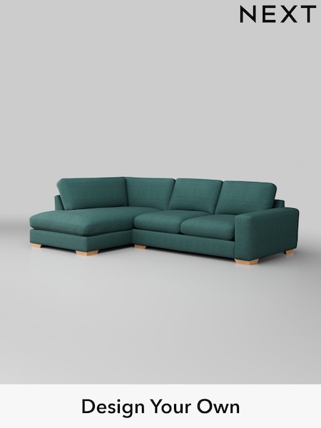 Tweedy Chenille/Dark Teal Green Houghton Deep Relaxed Sit (W44109) | £2,150