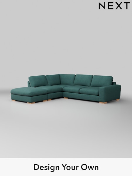 Tweedy Chenille/Dark Teal Green Houghton Deep Relaxed Sit (W44109) | £2,525