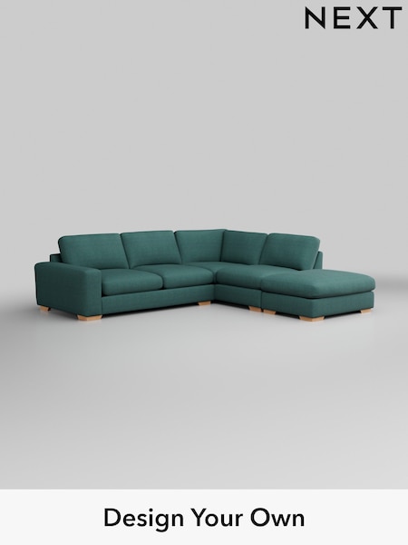 Tweedy Chenille/Dark Teal Green Houghton Deep Relaxed Sit (W44109) | £2,525