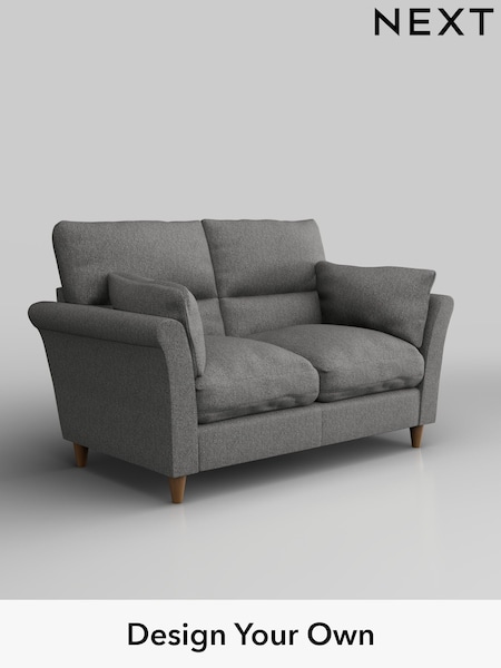 Tweedy Chenille/Dark Grey Hartley Highback Relaxed Sit (W44119) | £1,025