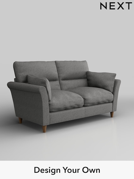Tweedy Chenille/Dark Grey Hartley Highback Relaxed Sit (W44119) | £1,125