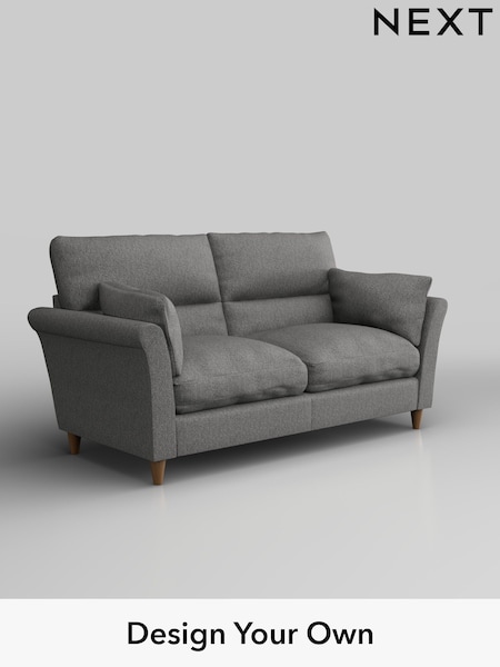 Tweedy Chenille/Dark Grey Hartley Highback Relaxed Sit (W44119) | £1,225
