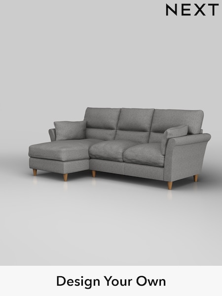 Tweedy Chenille/Dark Grey Hartley Highback Relaxed Sit (W44119) | £1,850