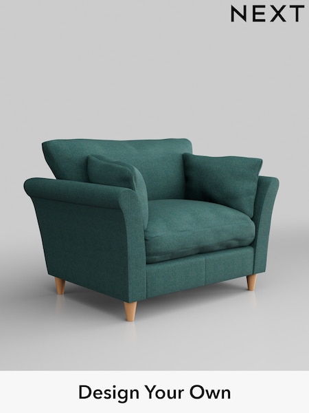 Tweedy Chenille/Dark Teal Green Hartley Relaxed Sit (W44129) | £825