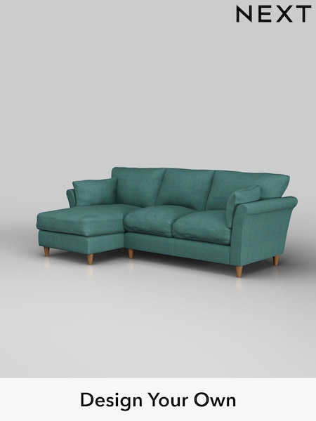 Tweedy Chenille/Dark Teal Green Hartley Relaxed Sit (W44129) | £1,799