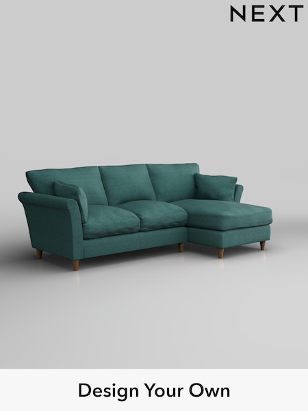 Tweedy Chenille/Dark Teal Green Hartley Relaxed Sit (W44129) | £1,799
