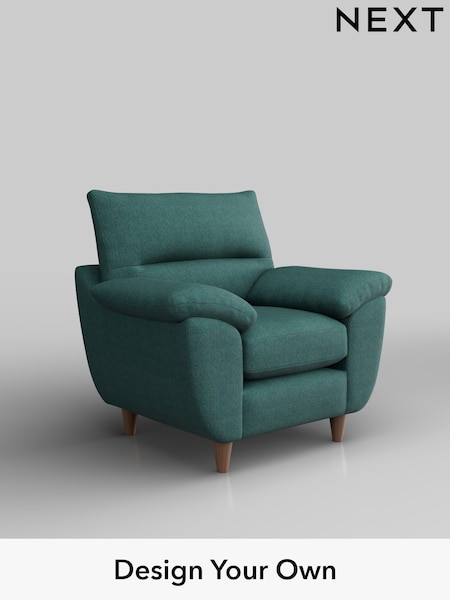 Tweedy Chenille/Dark Teal Green Elliot Highback (W44133) | £575
