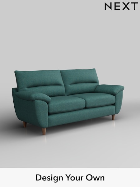 Tweedy Chenille/Dark Teal Green Elliot Highback (W44133) | £1,075